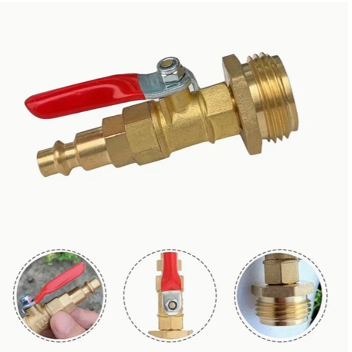 Winterization Blowout Adapter Set- Brass Quick Connect with Easy Shut-Off 2-Pack gallery