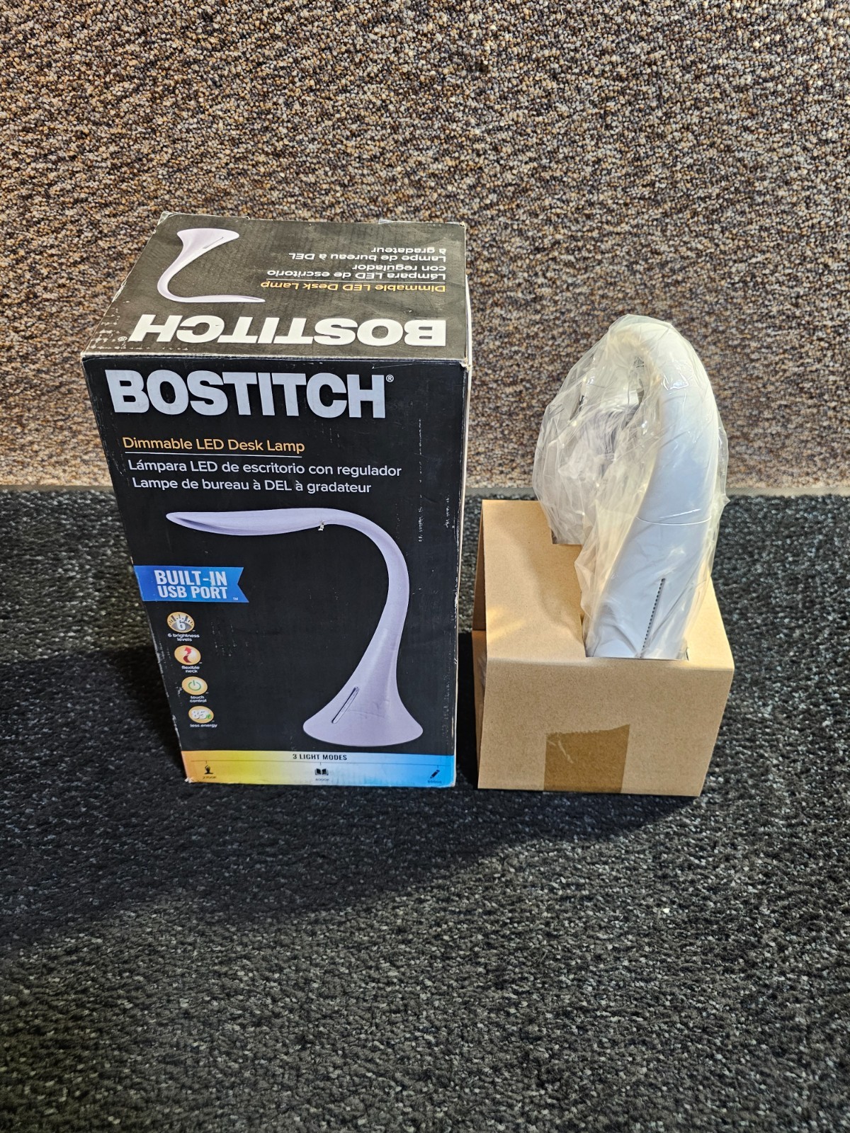 Bostitch VLED1821WHITE-BOS Office Modern LED Desk Light, 8W, White gallery