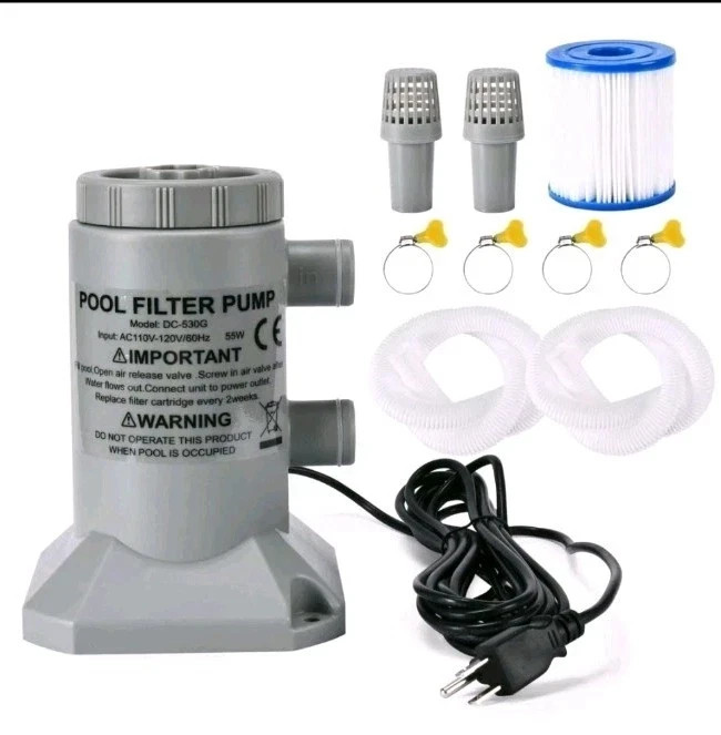 Above Ground Pool Cartridge Filter Pump – Complete System 530 GPH NEW FAST SHIP
