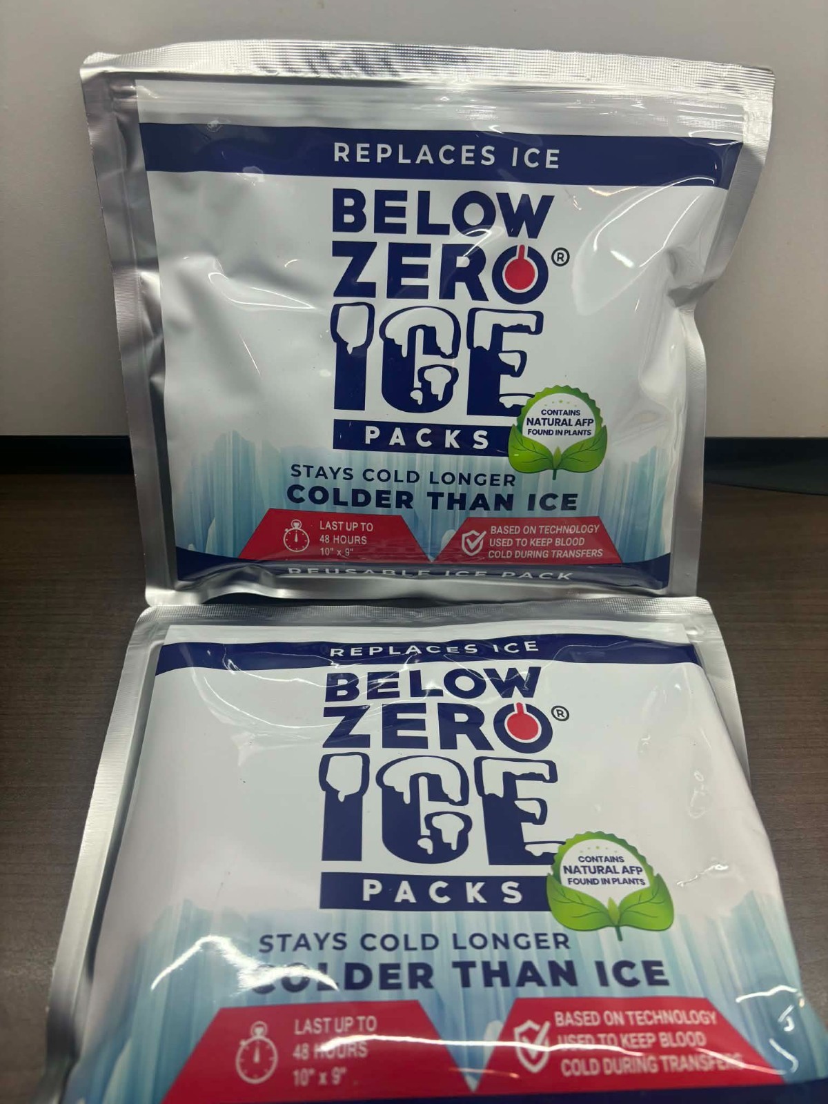 Below Zero Reusable Ice Packs 2-Pack 10x9in 48hr Cooler Freezer Blocks NEW! gallery