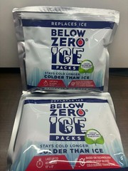 Below Zero Reusable Ice Packs 2-Pack 10x9in 48hr Cooler Freezer Blocks NEW!