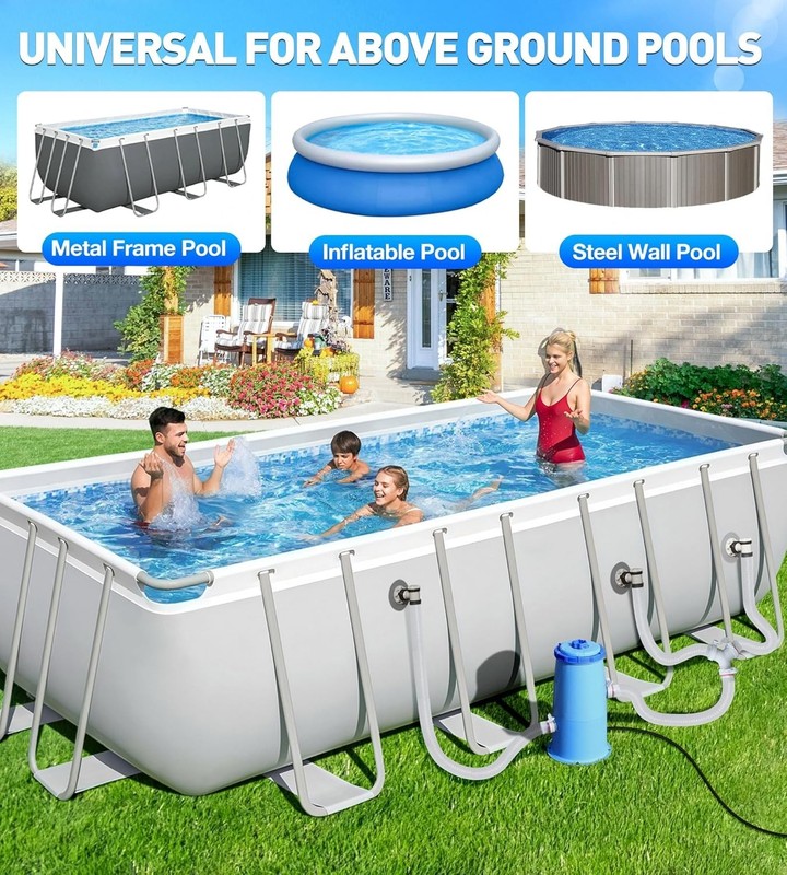 1000 GPH Pool Filter Pump Above Ground Type A/C Cartridge GFCI ETL System gallery