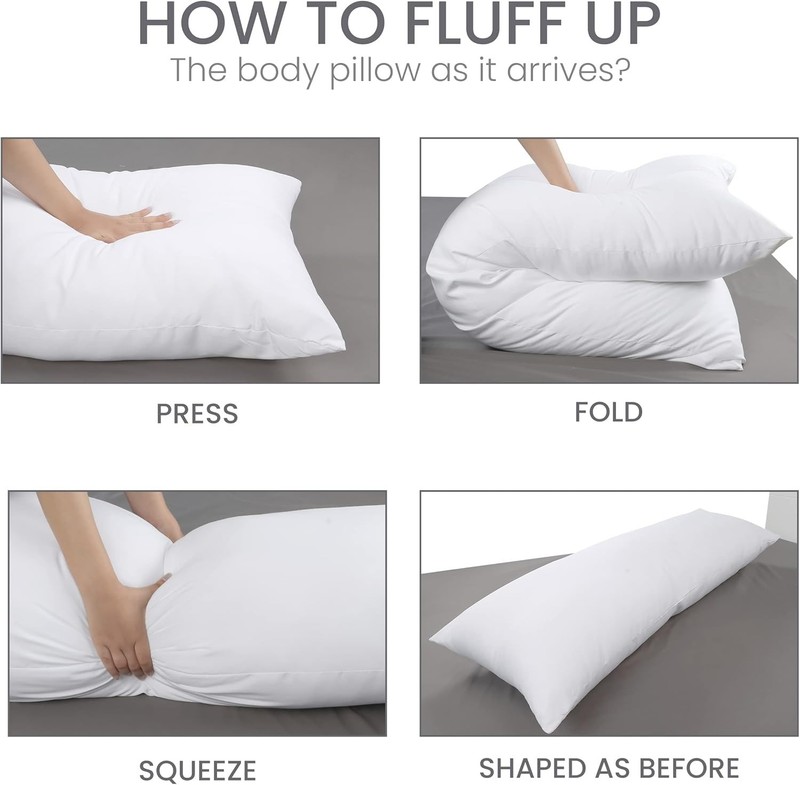 Utopia Bedding Full Body Pillow for Adults (White, 20 x 54 Inch), Long Pillow In gallery
