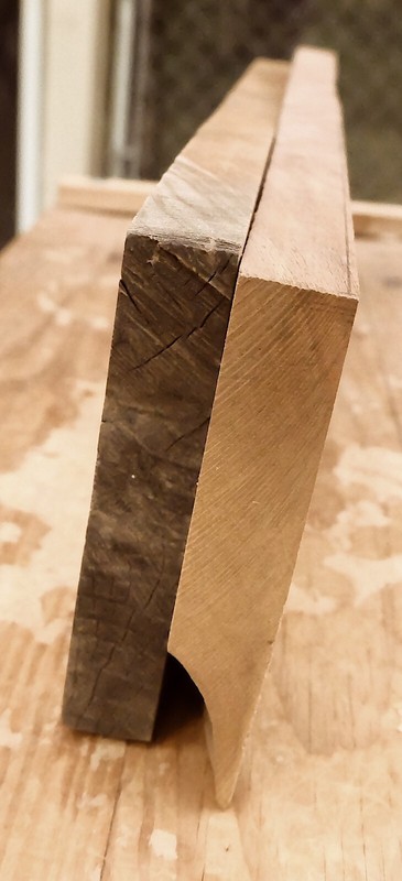 AGED EASTERN BLACK WALNUT CROTCH 2 BOARDS 17X5.5X.94 inches each gallery