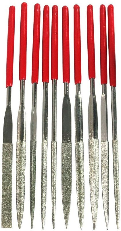 10pc 5-1/2" Diamond Needle File Set 3 x 140 x 70mm 180 Grit Ceramics Tile Glass gallery