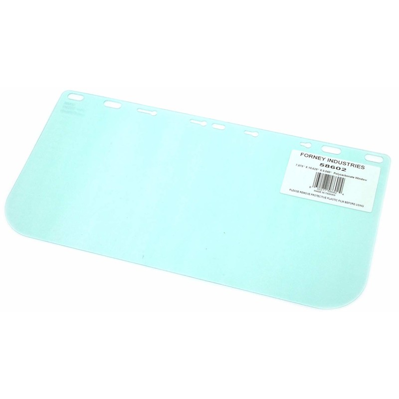 Forney 58602 Plastic Clear Replacement Face Shield 8 W x 15-1/2 H in. gallery