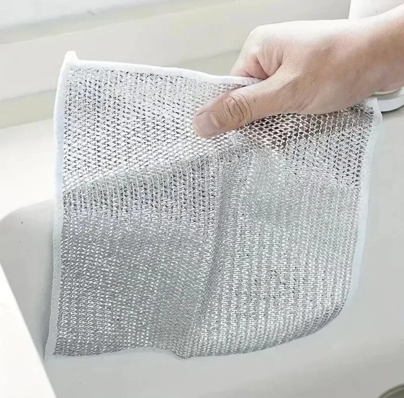 1pc 5‑Pack Microfiber Rag Dishcloths – Non‑Stick Oil & Super‑Absorbent - NEW gallery