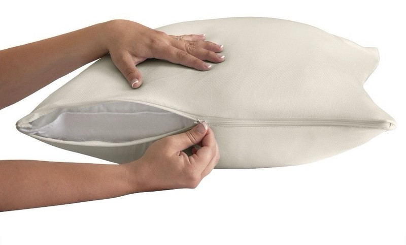 AllerEase Organic Zippered Allergy Pillow Protector, 2-pack - King -New gallery