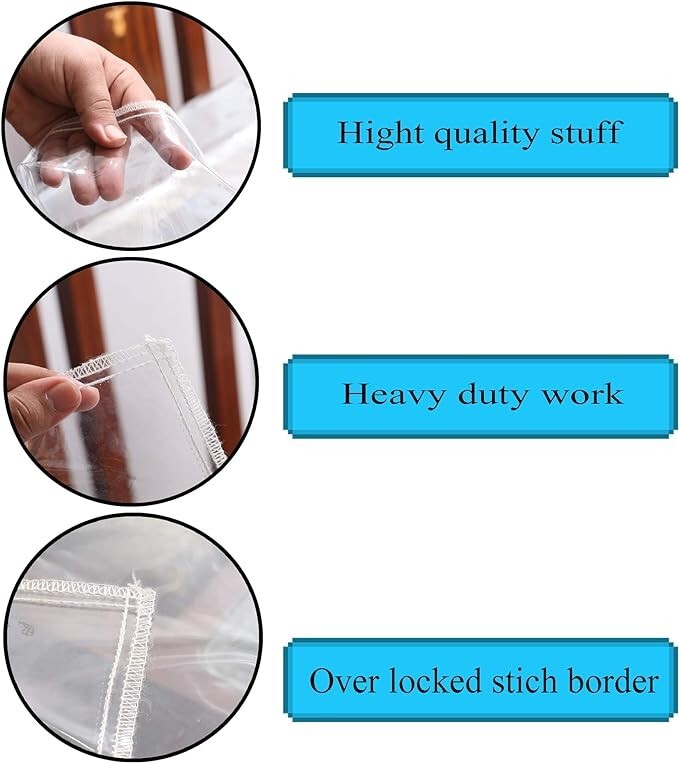 1 Clear Transparent PVC Tablecloth Table Protector Waterproof Covering 60X90 gallery