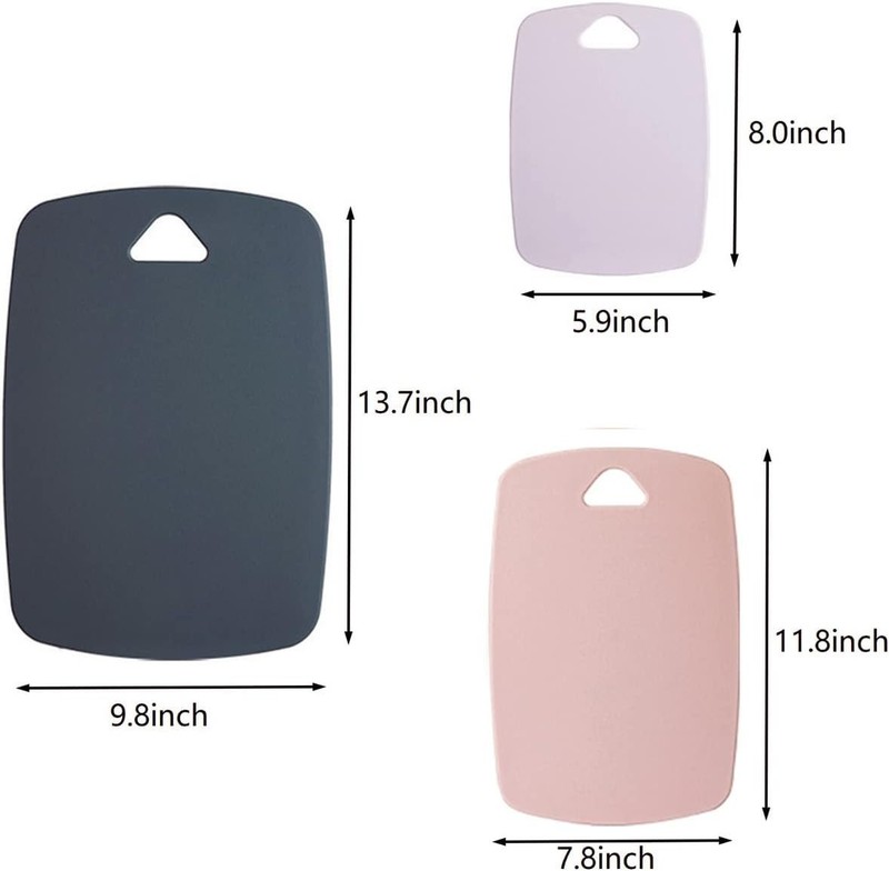 Versatile 3-Piece Cutting Board Set in Elegant Pink – BPA-Free & Easy to Clean gallery