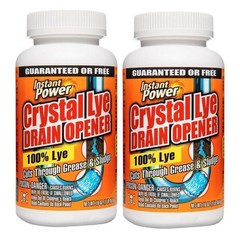 2 Pack Instant Power Crystal Drain Opener 16oz Cuts Through Clogs & Soap Grease
