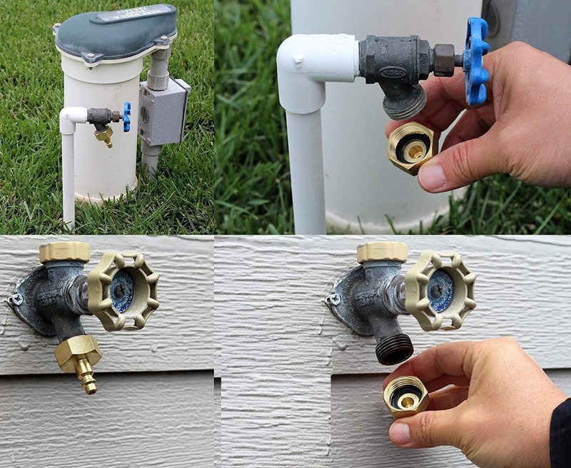 Brass Adapter Blowout Plug for Winterizing | 1/4" Quick Connect for Garden Hoses gallery
