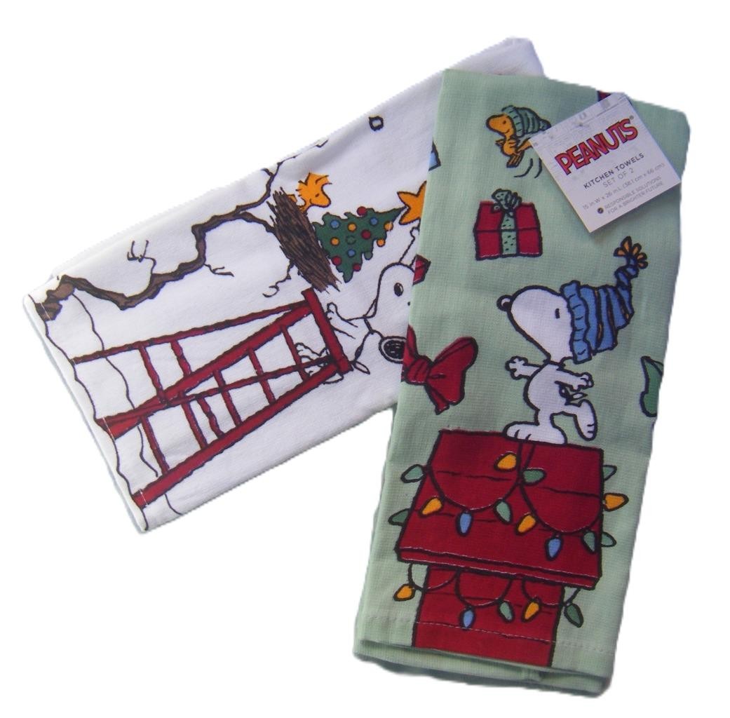 Peanuts Snoopy Christmas Fun Kitchen Towels 2 Pack New (K/7806) gallery