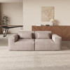 87 In. Square Arm Cloud Fleece Fabric 2-Seater Memory Foam Deep Seat Modular Sec gallery