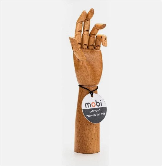 Mobi Handy Salt & Pepper Articulated Left Hand Mill / Grinder NEW IN BOX gallery