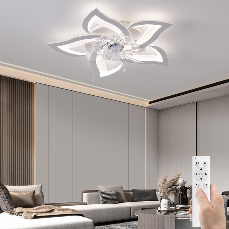29.2" Ceiling Fan with Light APP Control Kids Room Low Profile Ceiling Fan Light gallery