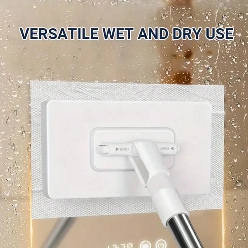 Mini Flat Mop with Long Handle Hands-Free Cloth Replacement Wall Window Cleaner gallery