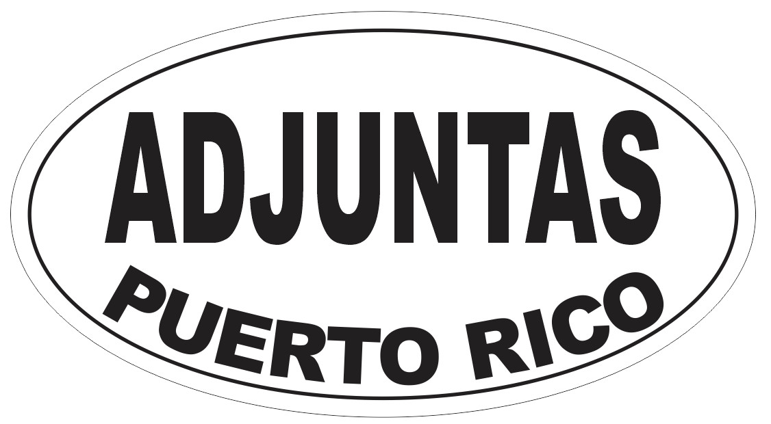 Adjuntas Puerto Rico Oval Bumper Sticker or Helmet Sticker D4090 gallery