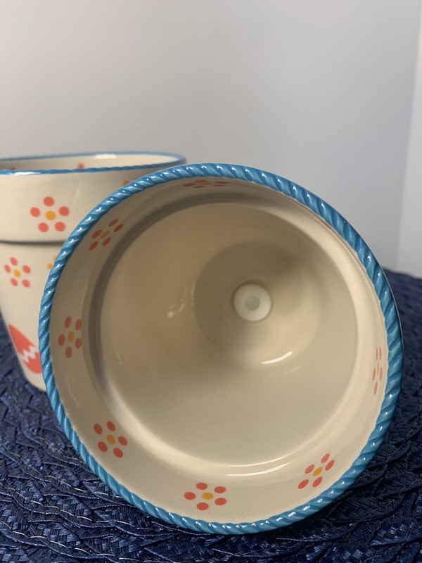 2 Easter Egg 4” Flower Pots Planters gallery