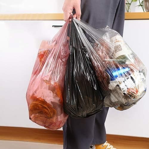 100 PCS 4 Gallon Trash Bags Kitchen Trash Bags Small Garbage Rubbish Bags 5 Roll gallery