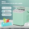 Ice Maker Machine Portable 26lbs 24Hrs 9 Cubes Auto Cleaning Bright Black OLIXIS gallery