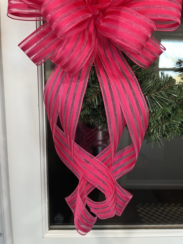 Handmade Hot Pink Satin Spring Easter Summer All Year Wreath Bow gallery