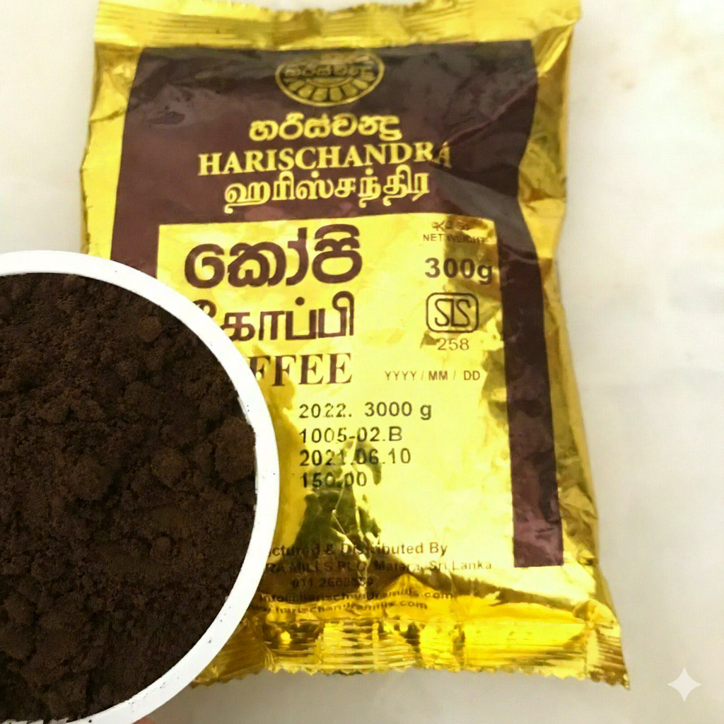 Harischandra Pure Black Coffee Ceylon Coffee Powder 100%Natural 100g X 3 Packs gallery