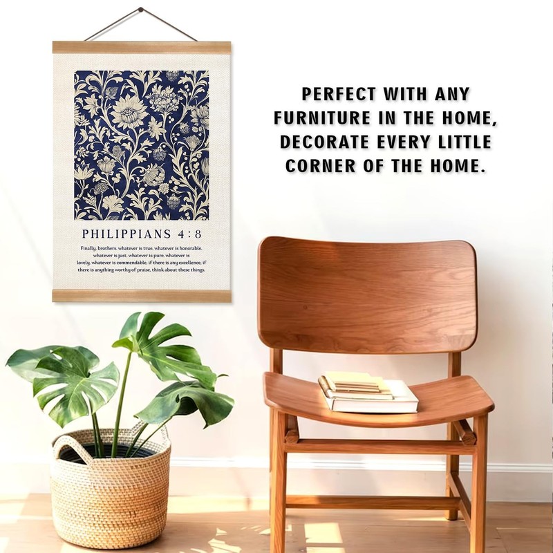 Inspirational Scripture Wall Art Poster,Christian Bible Verse Wall Poster wit... gallery