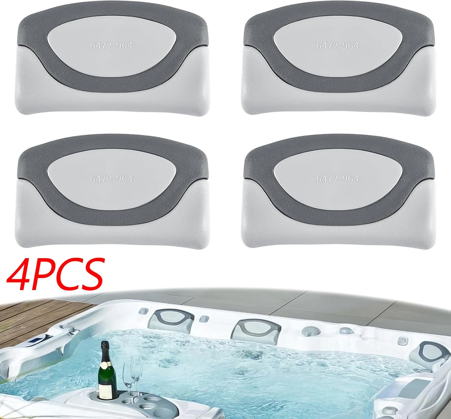 4X 6472-964 Replacement Pillow Headrest for 2009-2017 Sundance 880 Spas Hot Tub gallery