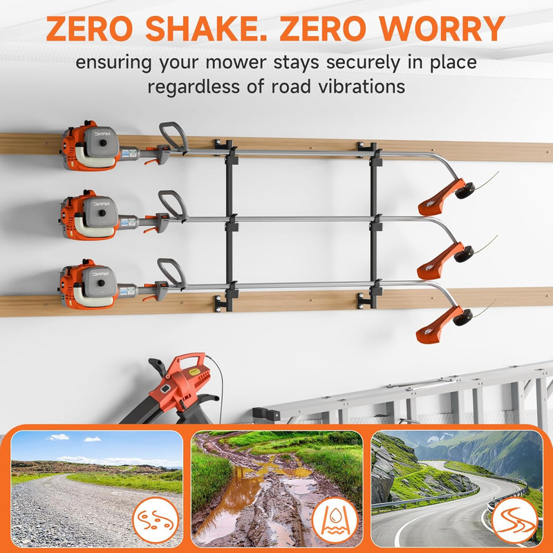 Weed Eater Rack for Enclosed Trailer,Landscape Trimmer Racks,Weed Eater Rack&Han gallery