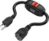 Inline On/Off Switch Extension Cord, 3-Prong Household Switchable Power Cords, gallery