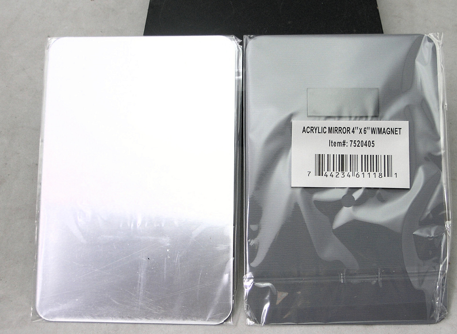 2 Pack Rectangular Magnetic Locker Mirror, Personal Makeup Mirror, 4 x 6 In gallery