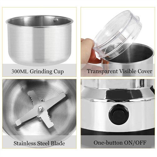 Electric Coffee Bean Grinder Nut Seed Herb Grind Spice Crusher Mill Blender USA gallery