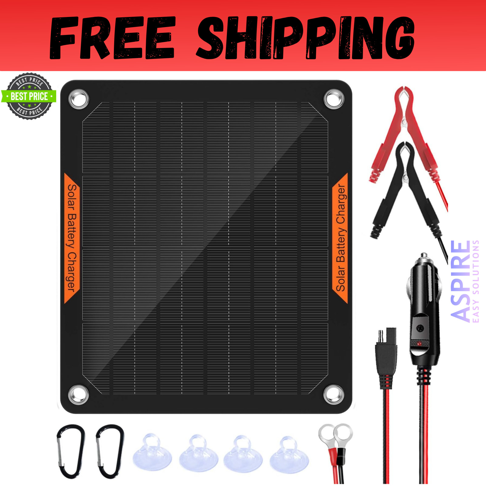 12 Volt Solar Battery Maintainer Waterproof Car Rv Charger Tender Trickle 5W gallery