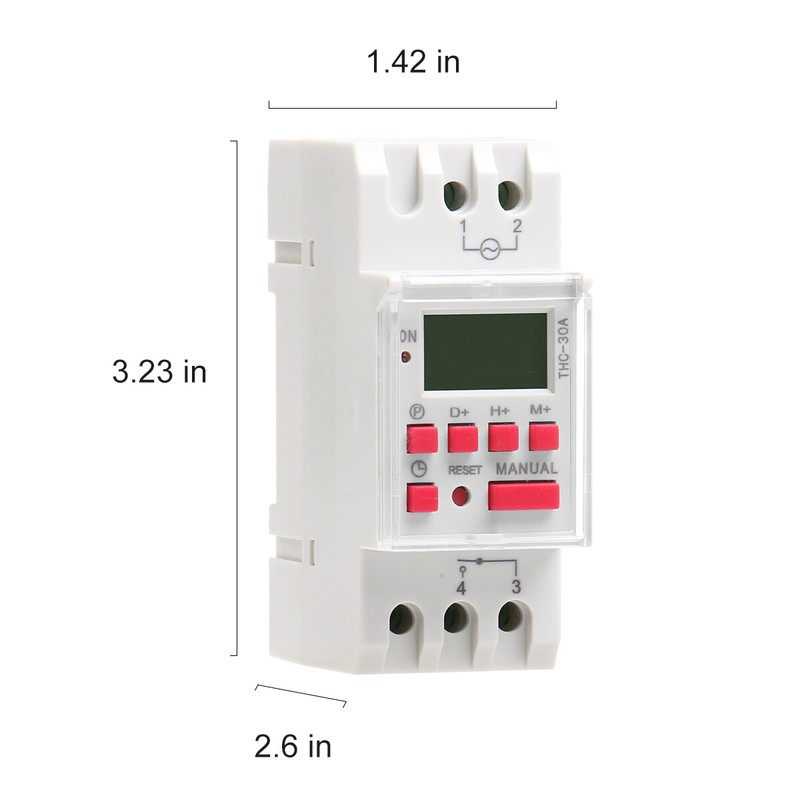 Programmable Digital LCD Timer Weekly Time Electronic Switch 20A AC/DC 12-240V gallery