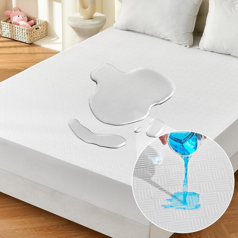 Cooling Waterproof Mattress Protector - Soft Microfiber for Tranquil Sleep gallery