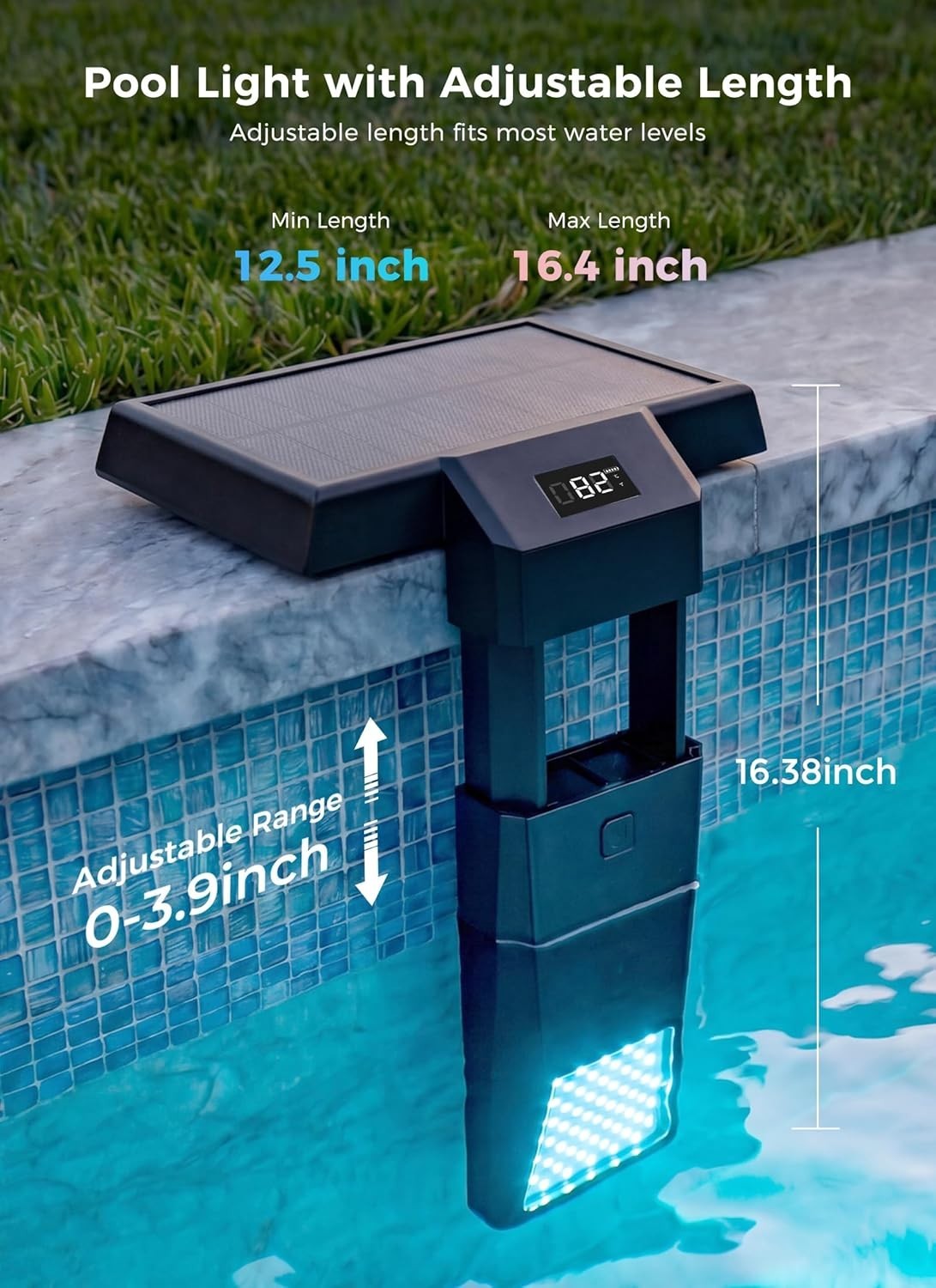 Solar RGB Swimming Pool Light IP68 Waterproof for Inground & Above Ground gallery