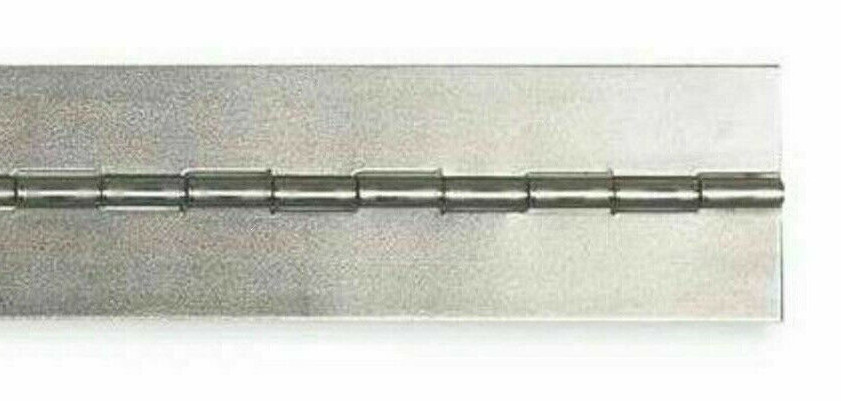 3" x 60" PIANO HINGE No Holes Weldable Steel Finish Continuous Nonremovable Pin gallery