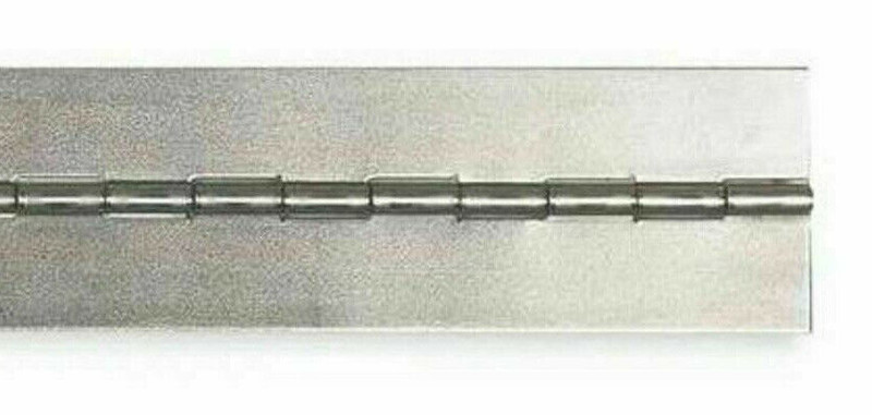 3" x 60" PIANO HINGE No Holes Weldable Steel Finish Continuous Nonremovable Pin gallery