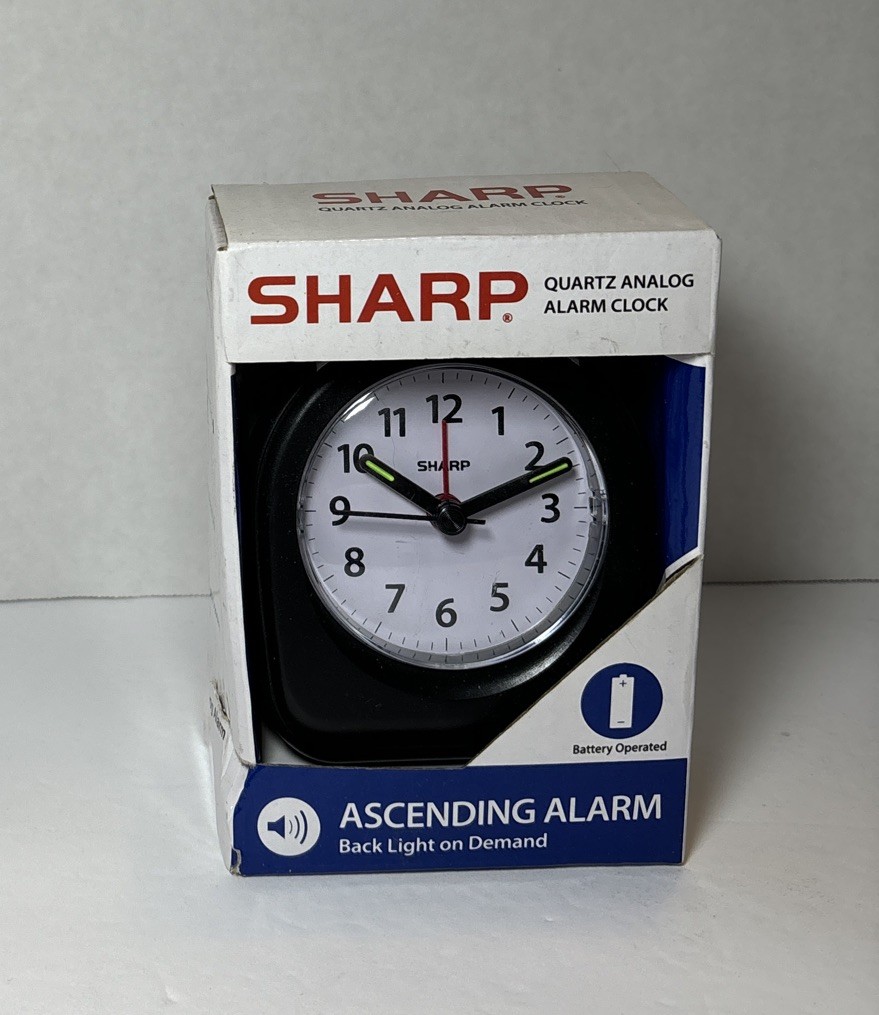 Sharp Battery Operated Quartz Analog Alarm Clock SPC844A New In Box Free Ship! gallery