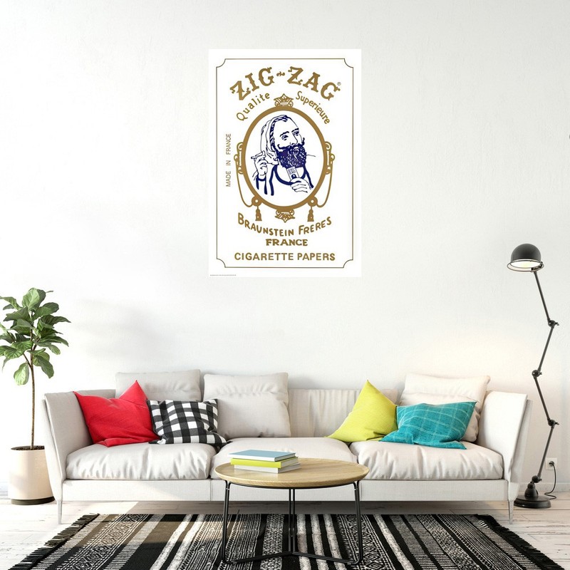 Zig-Zag Man - Advertisement Poster (Classic Rolling Paper Promo Ad) (24" x 36") gallery