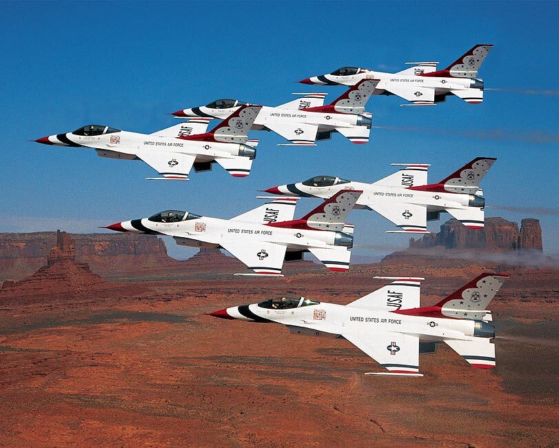 U.S. AIR FORCE THUNDERBIRDS MONUMENT VALLEY PHOTOGRAPH PHOTO PRINT gallery