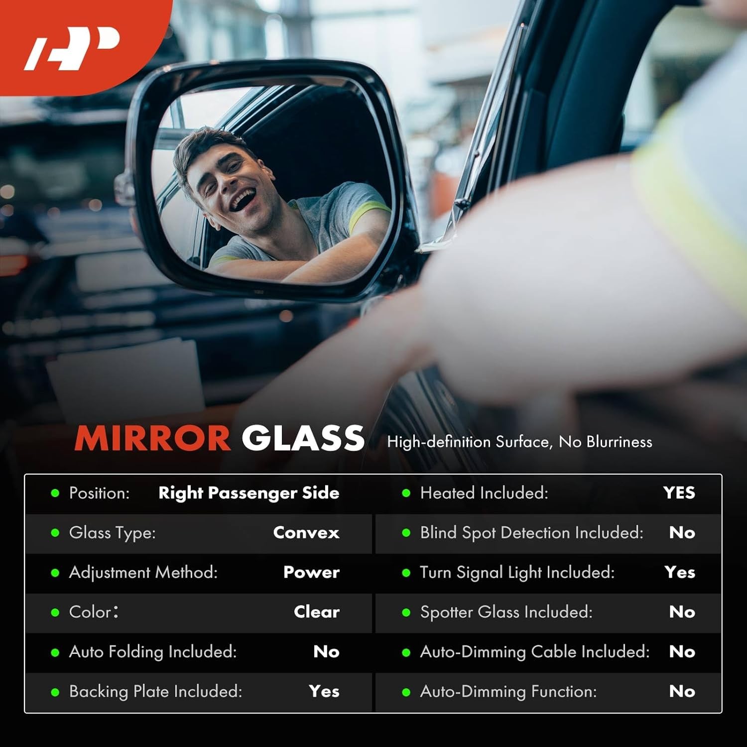 Right Passenger Side Heated Mirror Glass for Ford Expedition No Frame gallery