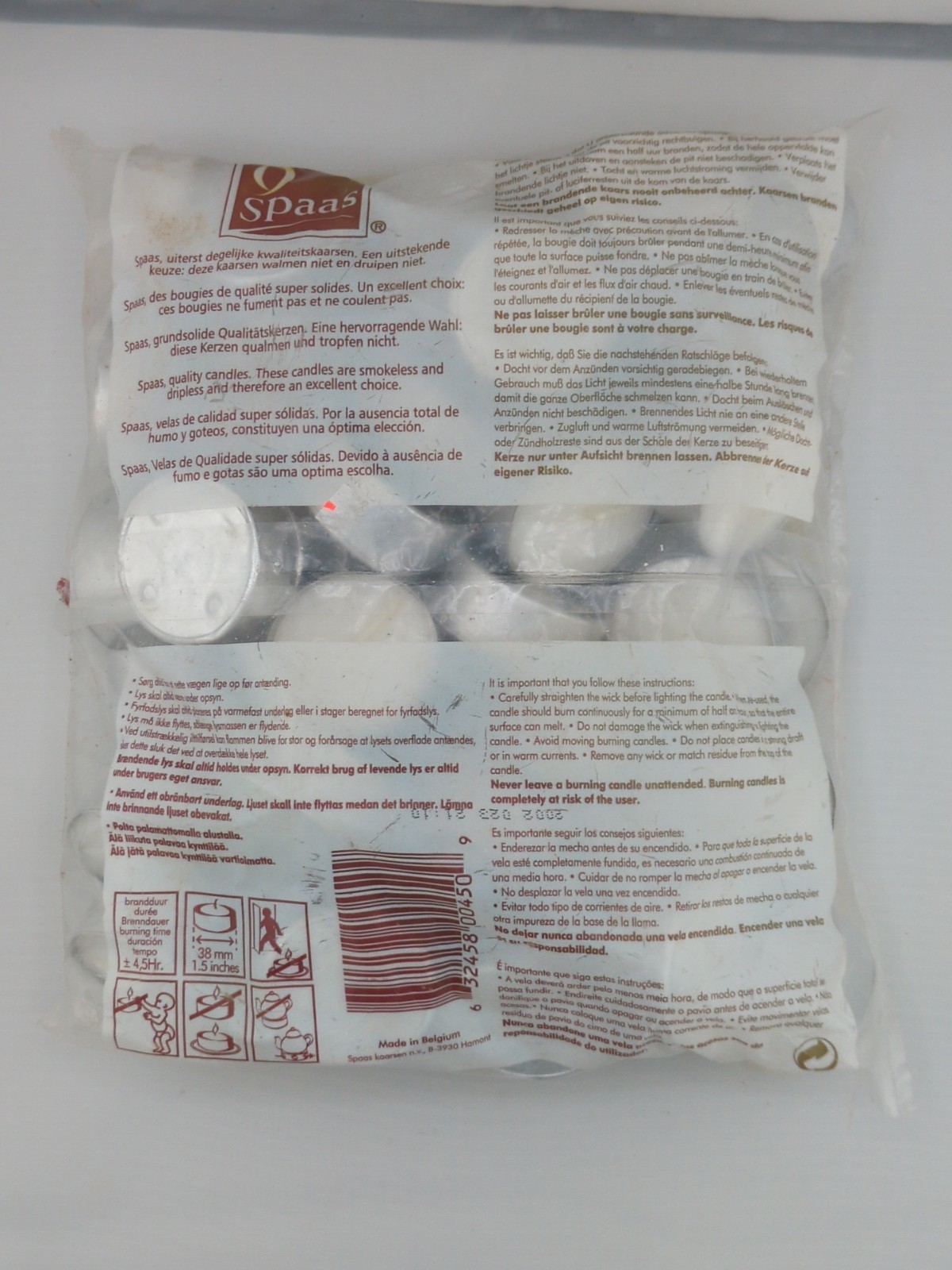 Spaas Tea Lights Candles 50 Pack Unscented White Tealight Candles Bulk-4 Hours gallery