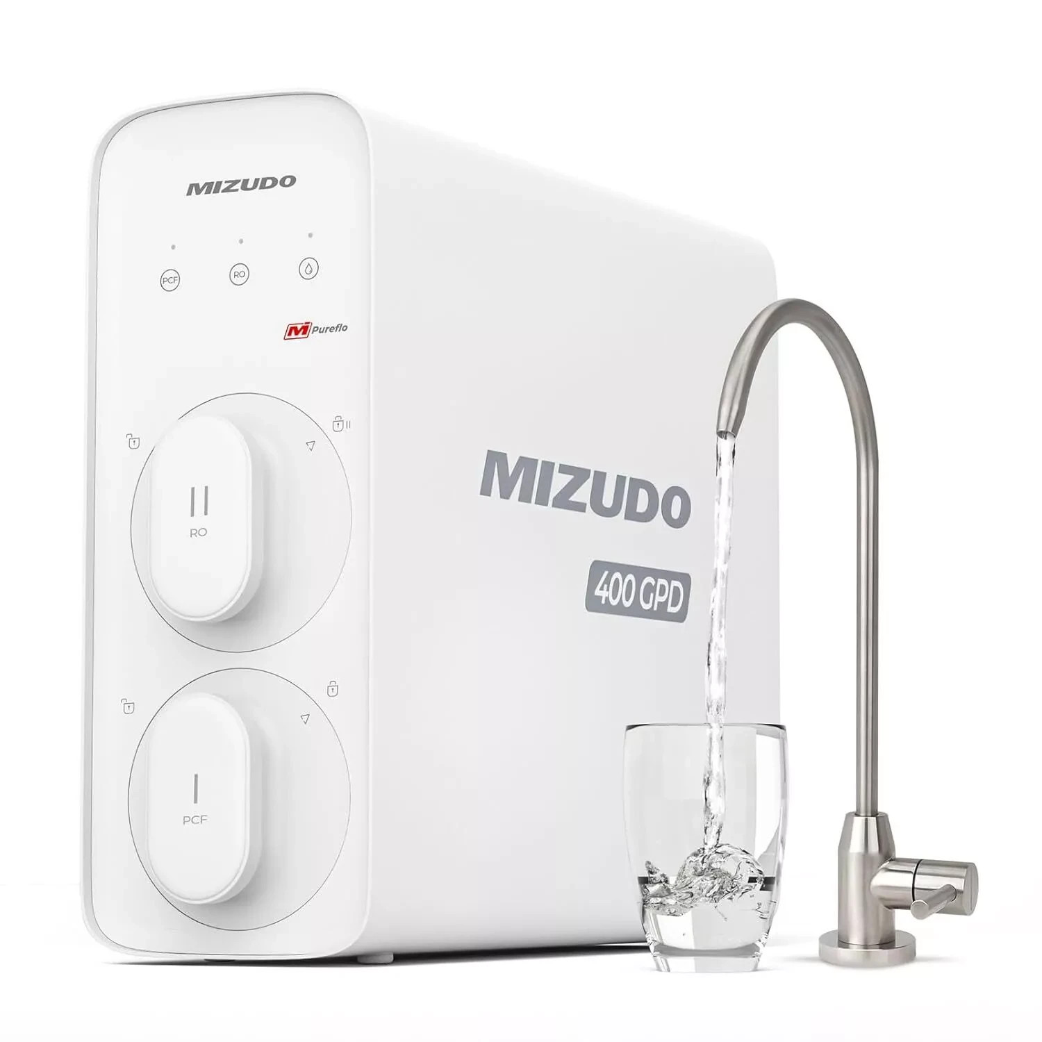 MIZUDO Reverse Osmosis System, 400 GPD, Tankless, 8-Stages Filtration,Under Sink gallery