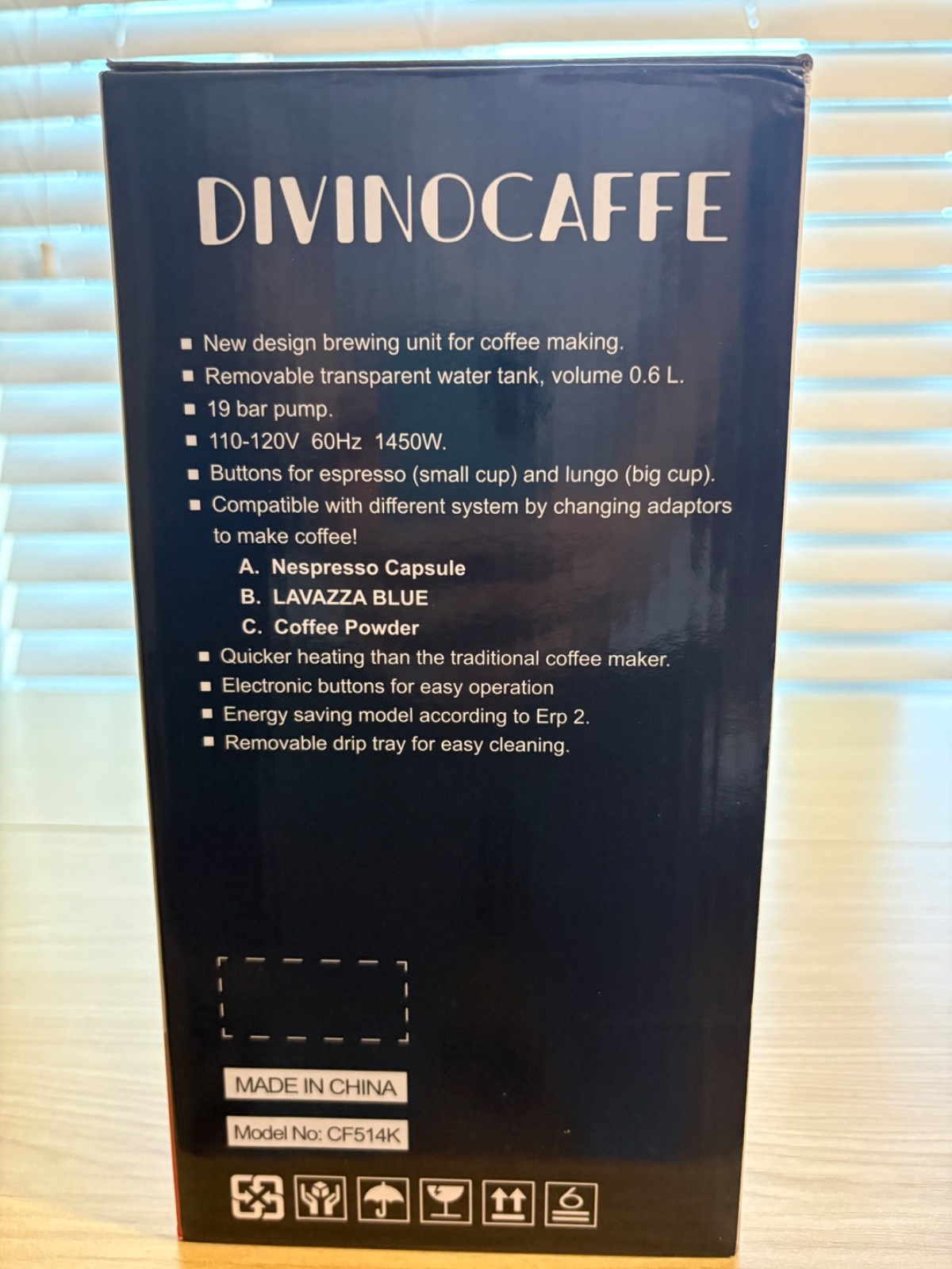 DIVINOCAFFÉ 3IN1 Capsule Pod Ground Coffee Machine Espresso 19 Bar 1450W Black gallery