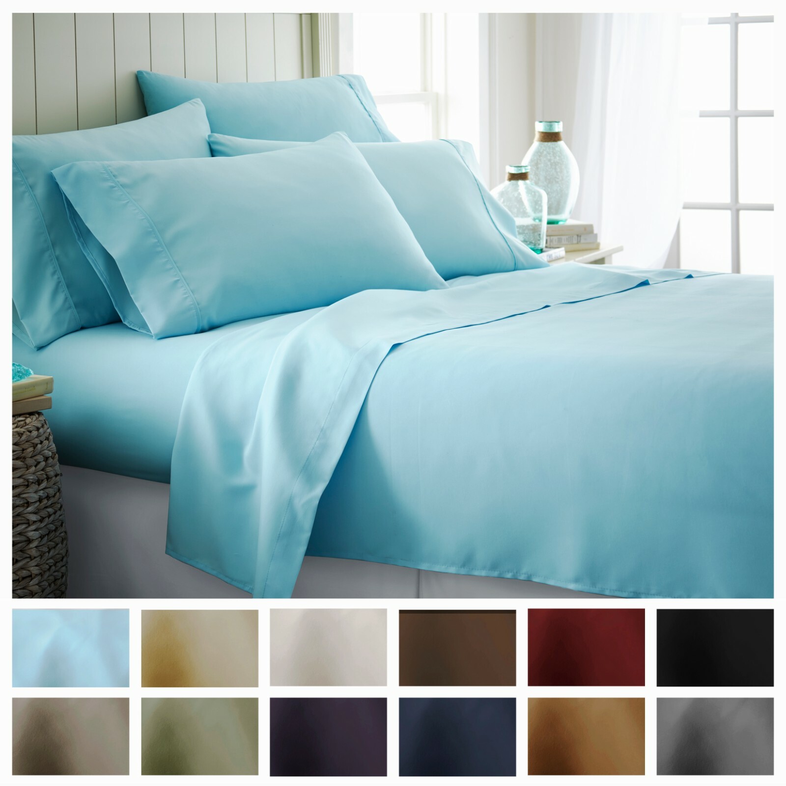 Kaycie Gray Basics Softest Microfiber 6PC Sheets Set Deep Pocket gallery