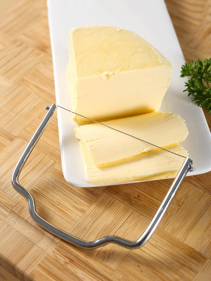 1 pc Stainless Steel Cheese Cutter with Durable Wire Slicer for Kitchen Use gallery