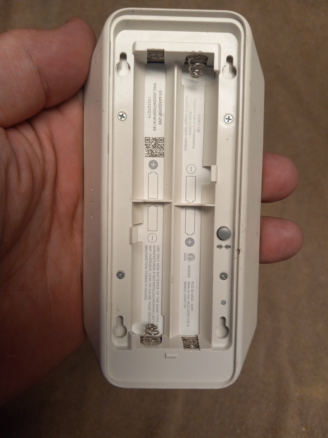 Xfinity XHK1-UE Security Alarm Keypad White Home Security No Back Battery Cover gallery