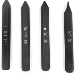 JIS B4633 Impact Screwdriver Bits Set 5/16″ Hex S2 Steel 75mm Japanese Vehicles
